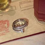 AAA Cartier Juste Un Clou Nail Ring Replica - 925 Silver Double Diamond